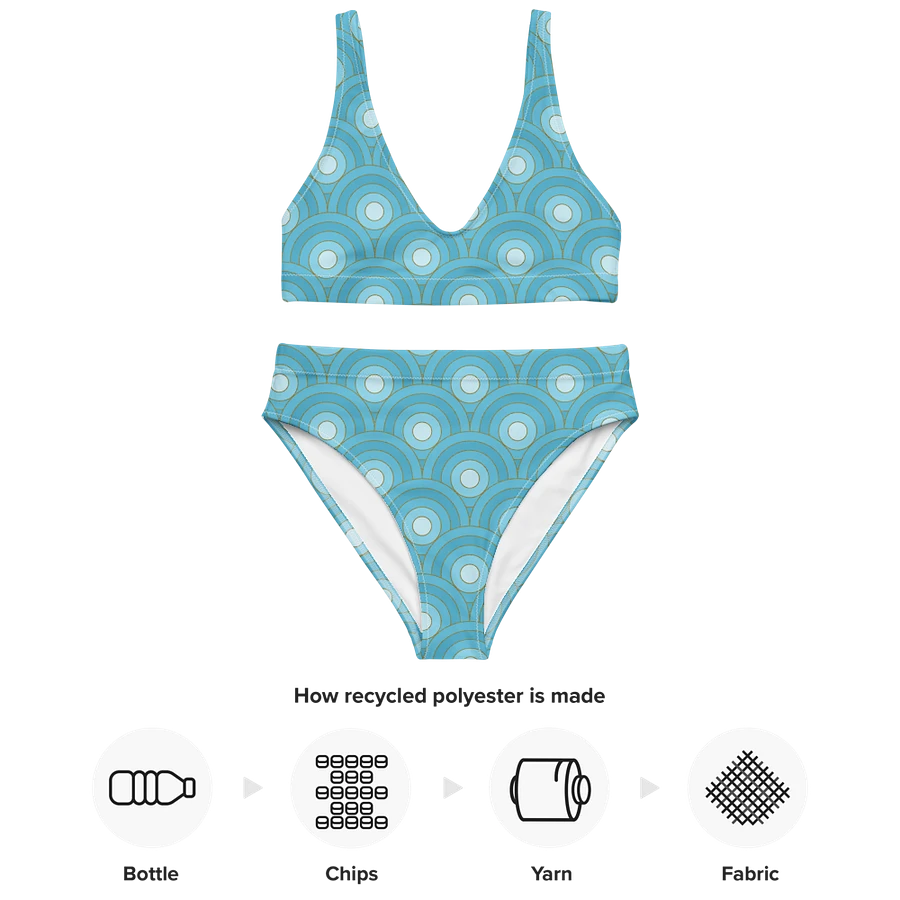 Beautiful Retro Bullseye Pattern High Waisted Bikini product image (4)