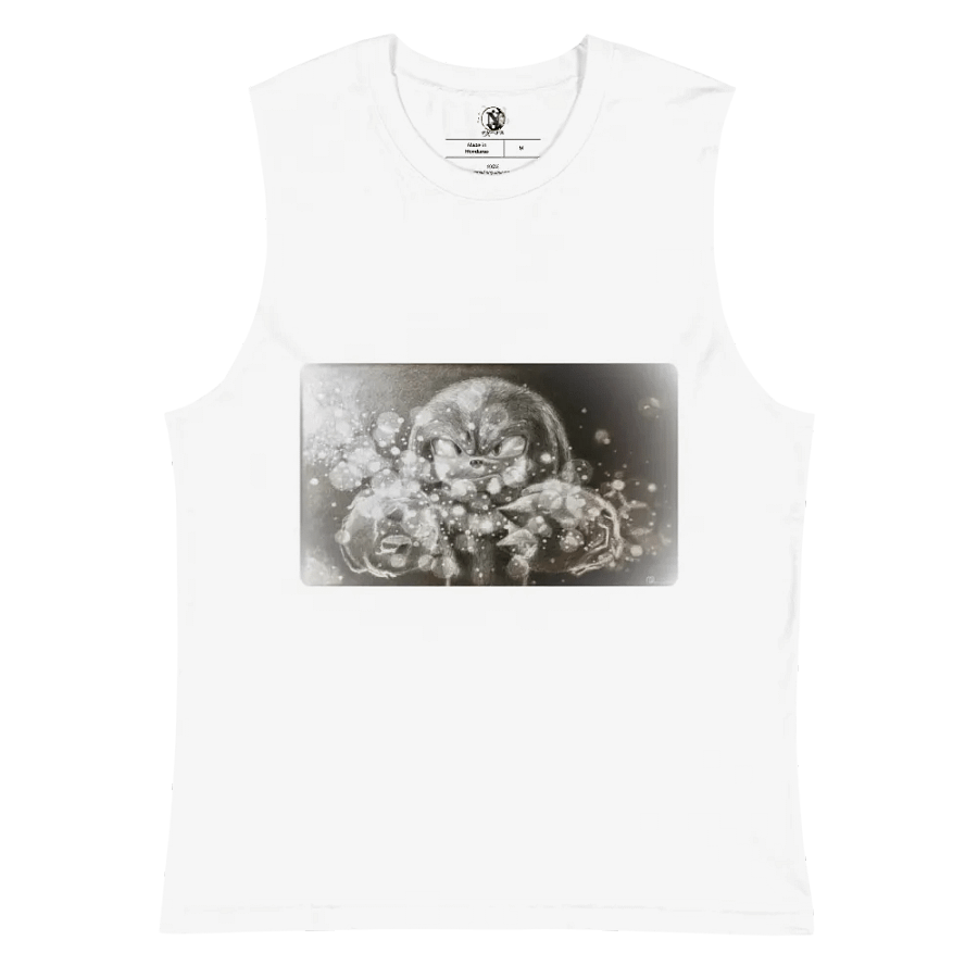 Nashīnasu - Knuckles The Echidna White Muscle Tank product image (2)