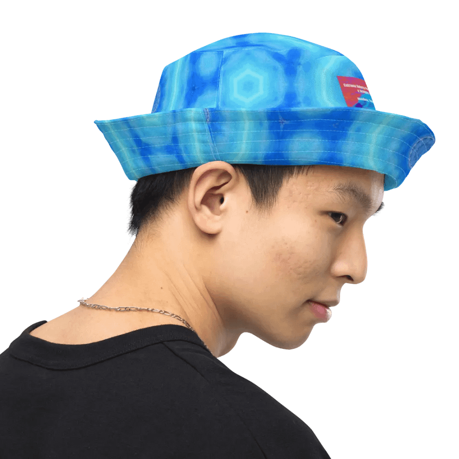 Abstract Circular Pattern in Blues Unisex Bucket Hat product image (9)