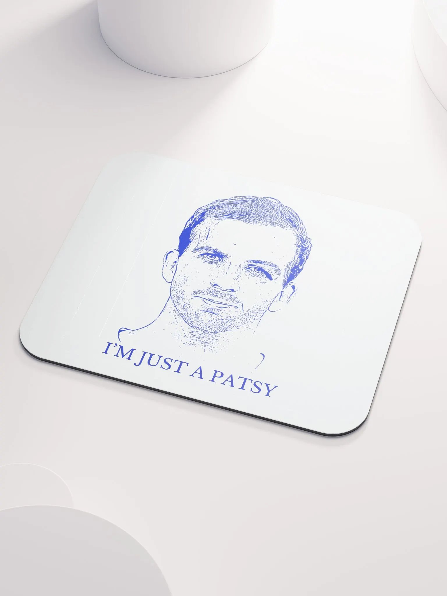 I'm Just a Patsy Mouse Pad (Blue/White) product image (3)
