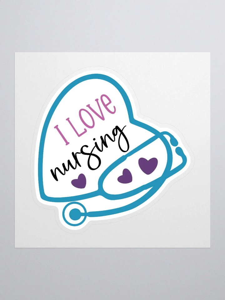 I Love Nursing Sticker product image (1)