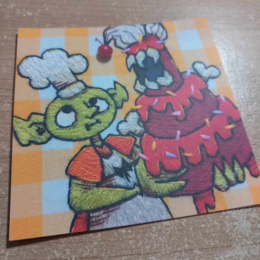 Silly Goblin Baker Embroidery Print product image (3)