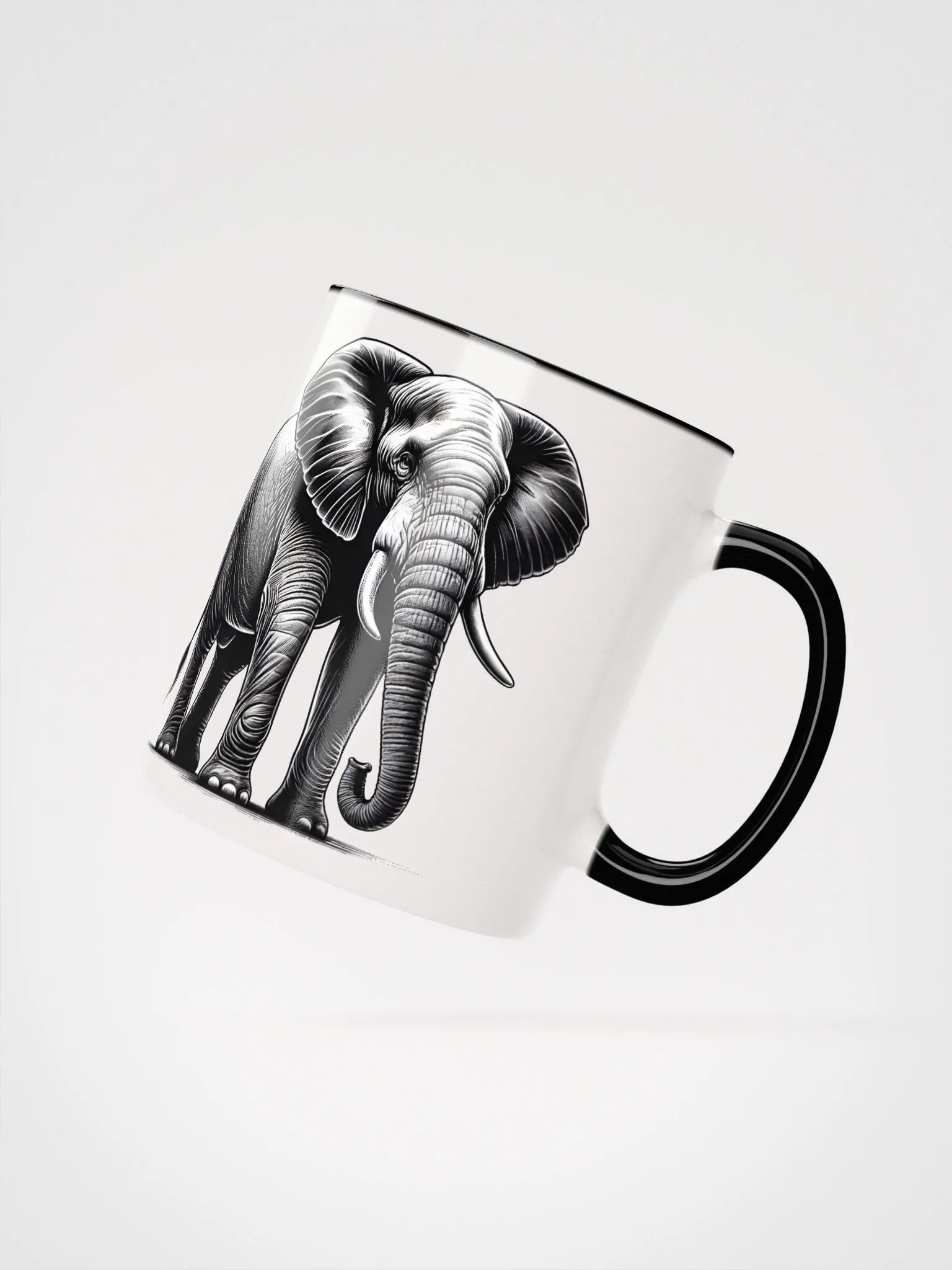 Majestic Elegant Elephant Ceramic Mug product image (3)