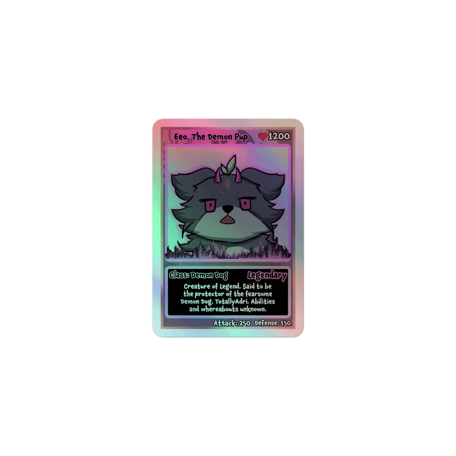 The Demon Pup, Hell Cardz Collection Holographic Sticker product image (1)