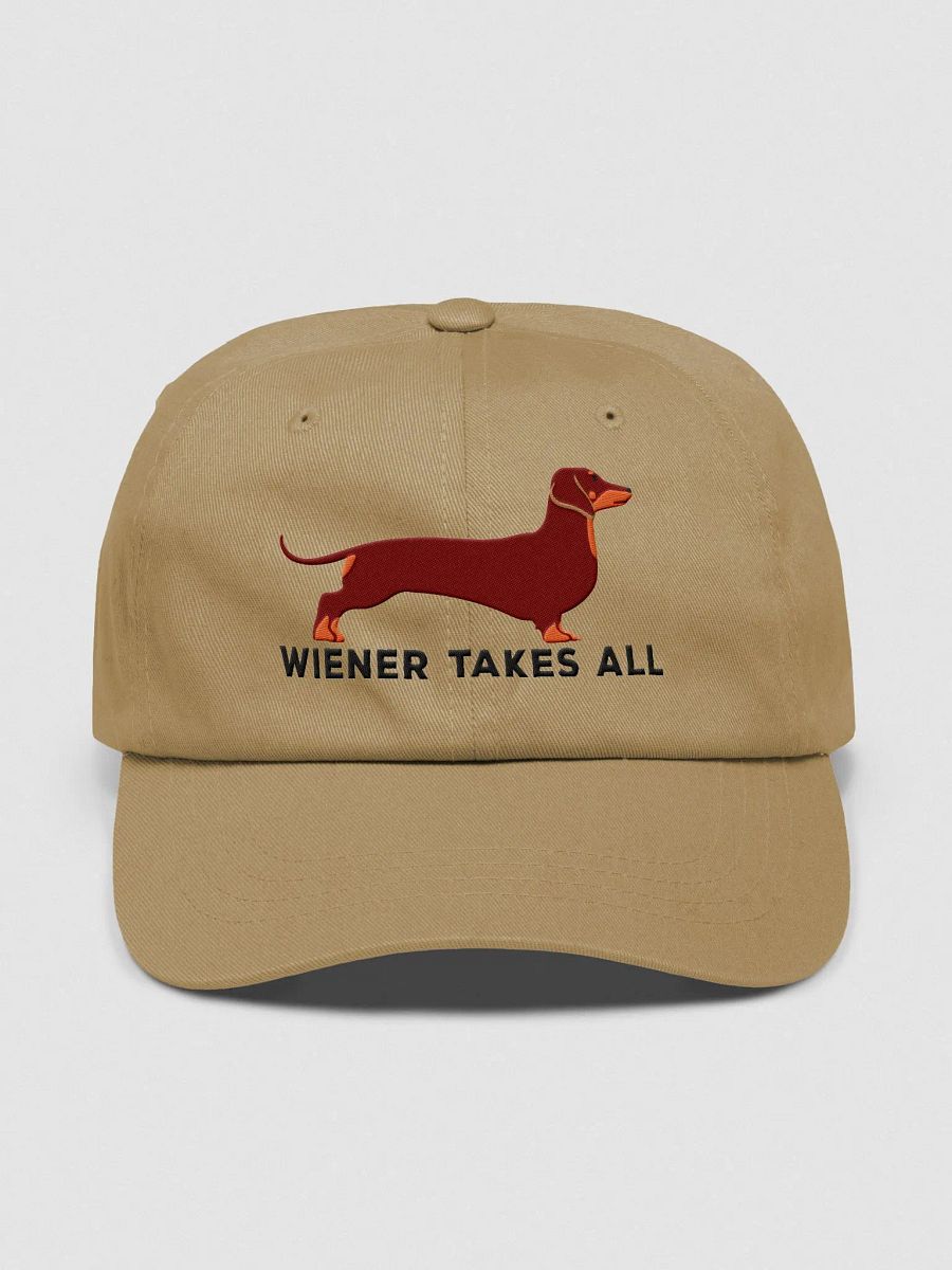 Wiener Takes All Classic Dad Hat(Embroidered) of a Dachshund(Red) product image (1)