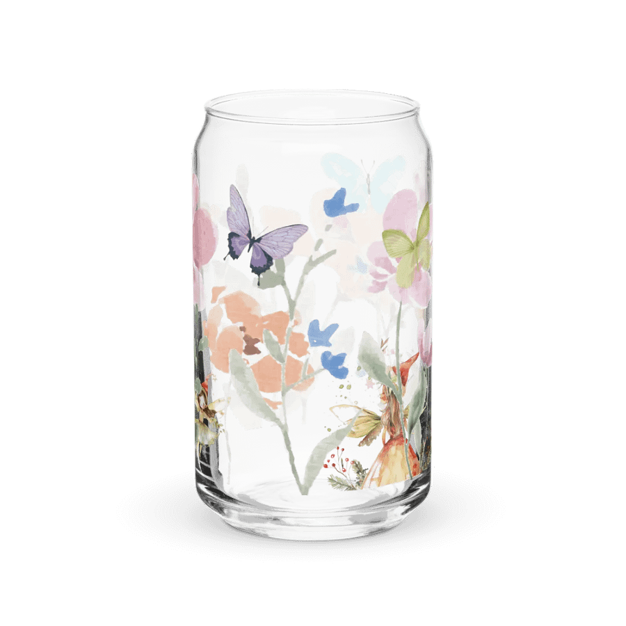 Dream of Butterflies & Angels Sipper Glass Can 🌸🦋 product image (3)