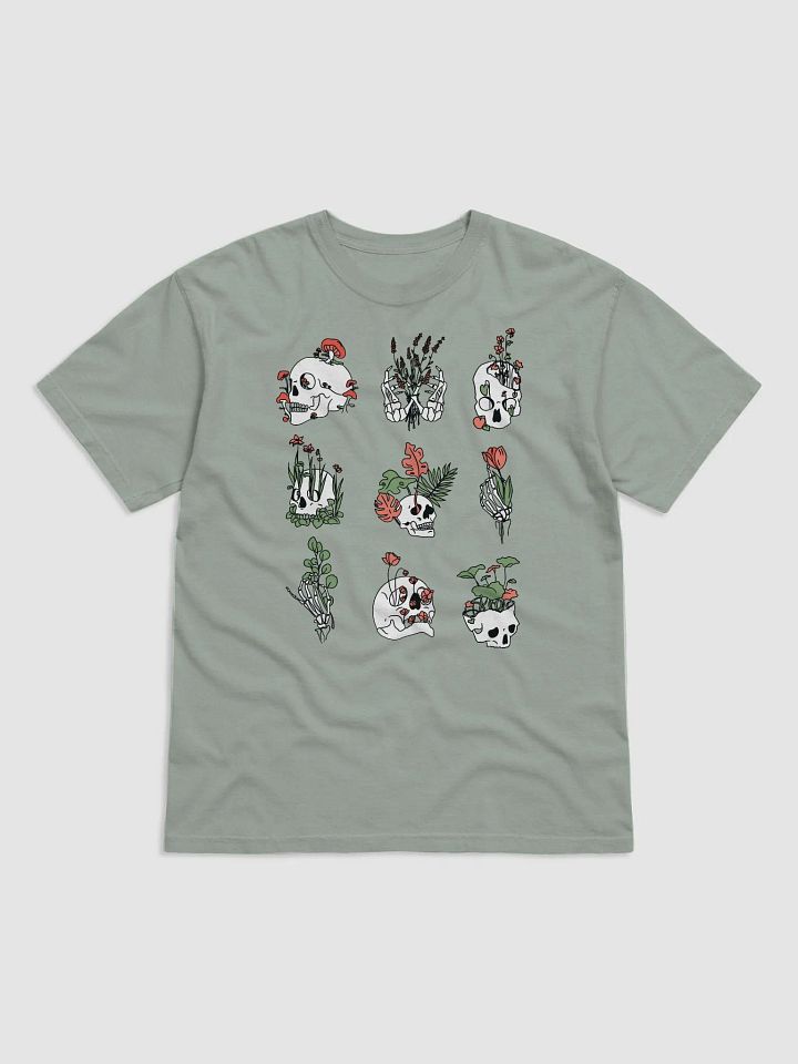 A Grid of Skulls and Skeletons Plant Lover Shirt | Goblin Core, Fairy Core, and Botanicals T-Shirts product image (2)