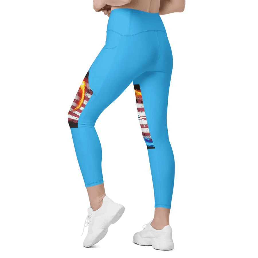 Leggings w pockets deep sky blue product image (6)