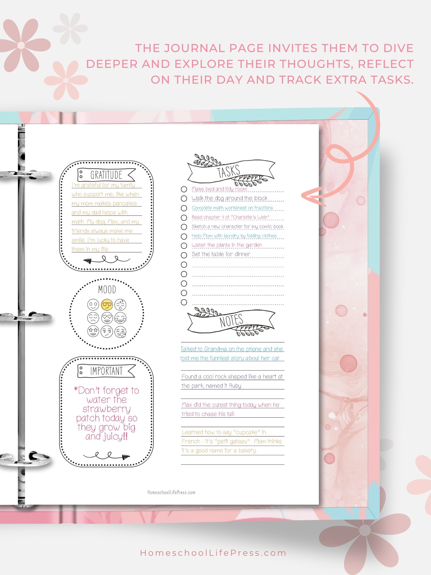 Homeschool Student Daily Journal Printable | Doodles product image (3)