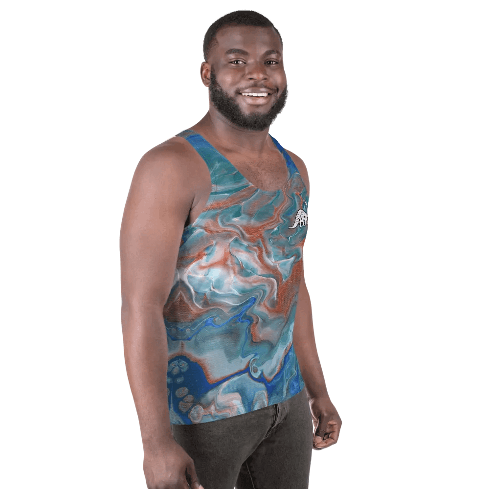 Metallic Orange Fluid Acrylic Tank Top product image (6)
