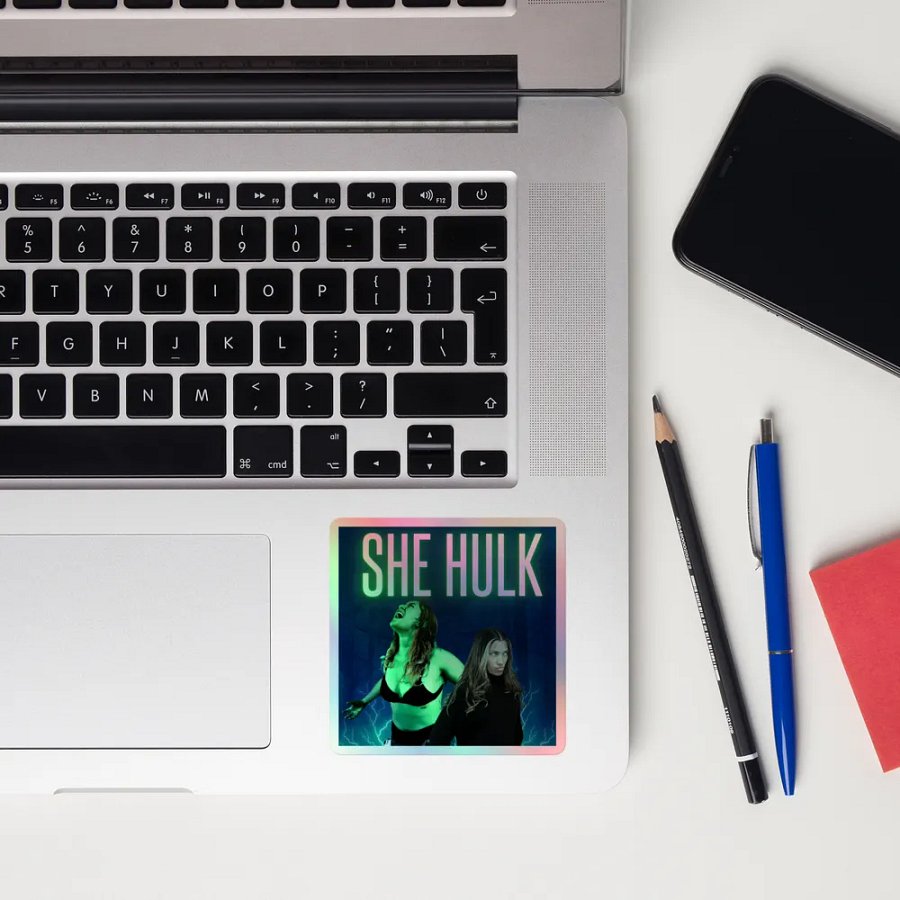 She-Hulk Transformation Holographic Sticker Set product image (12)