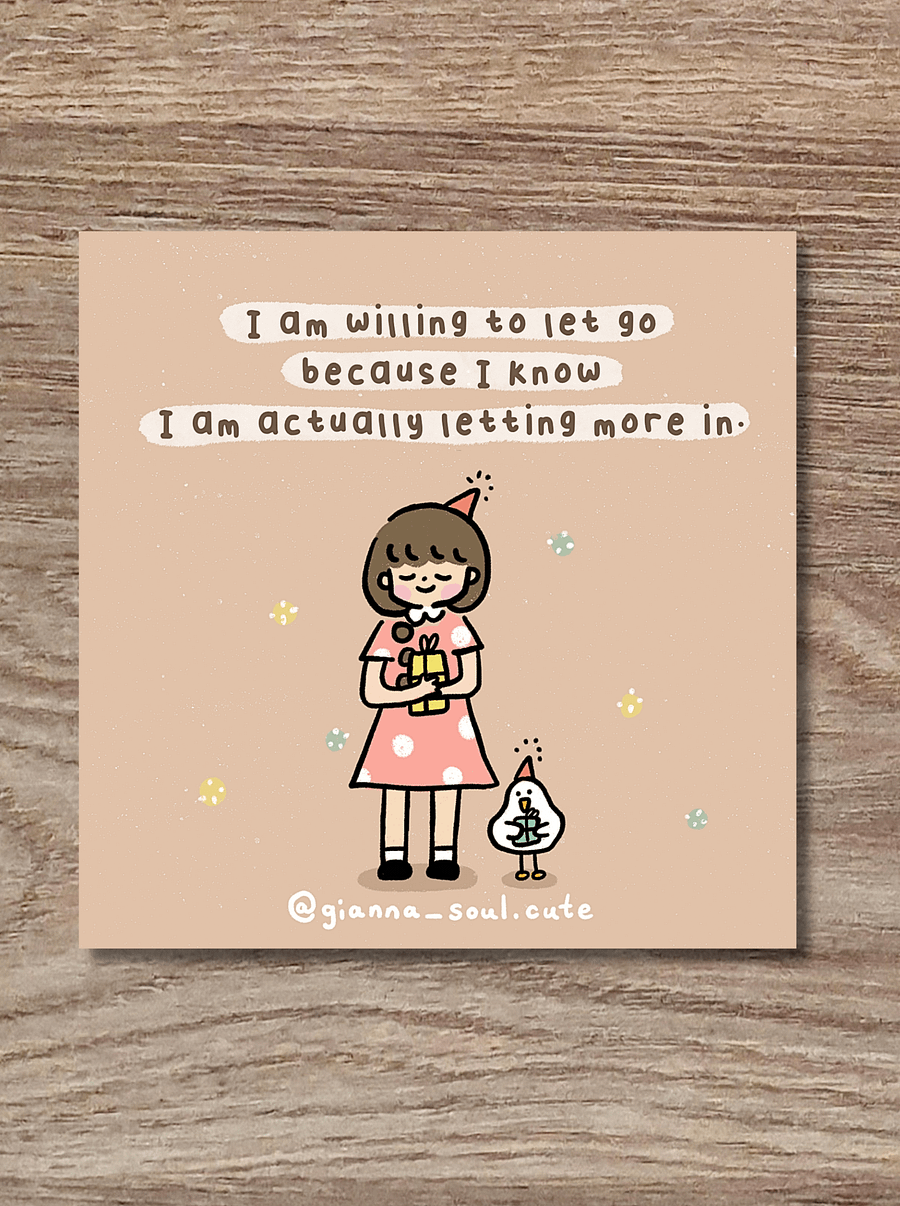 Let go, let in | Positivity Greetings Card product image (1)