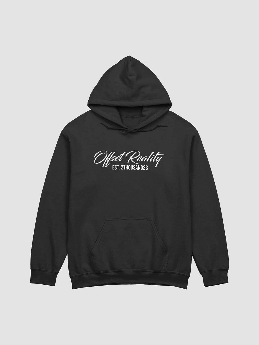Offset Reality EST2K23 HOODIE (WHITE ON BLACK) product image (1)