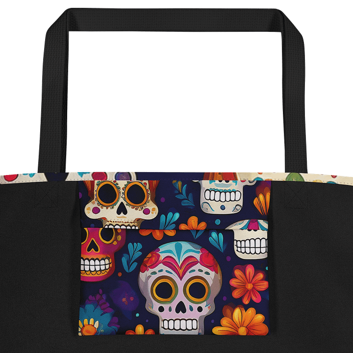 Large Tote Bag w/Pocket Día de los Muertos product image (2)