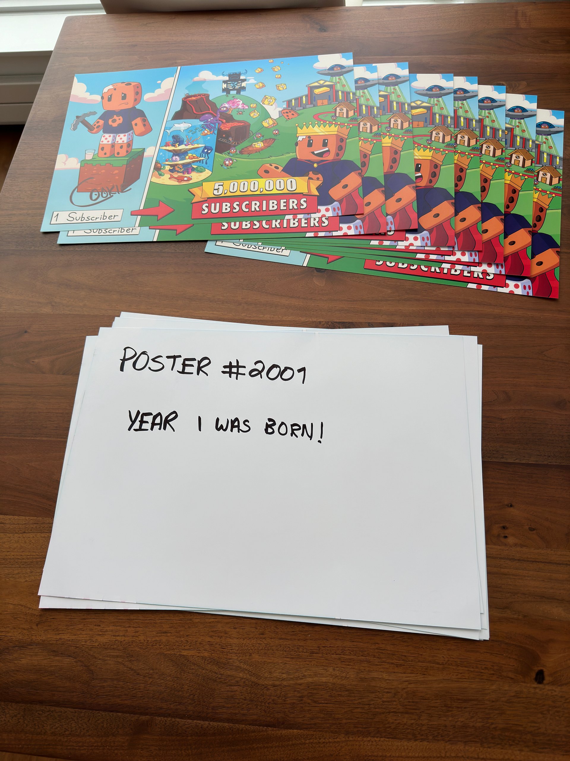 HAND-SIGNED POSTER (5 Million Subscribers) product image (4)