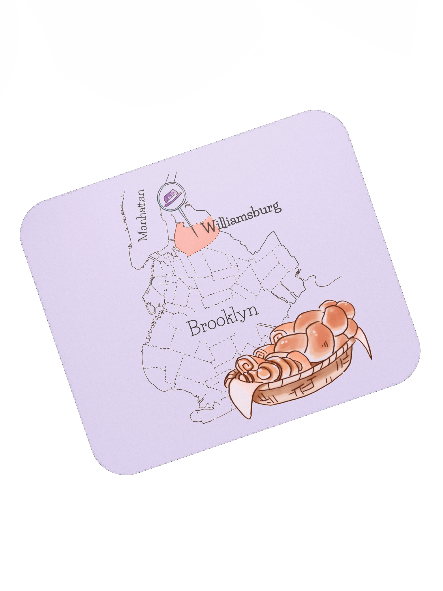 Hasidic Food Map Mouse Pad product image (7)