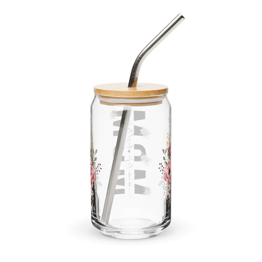 Floral Mom Life Can-Shaped Glass product image (2)