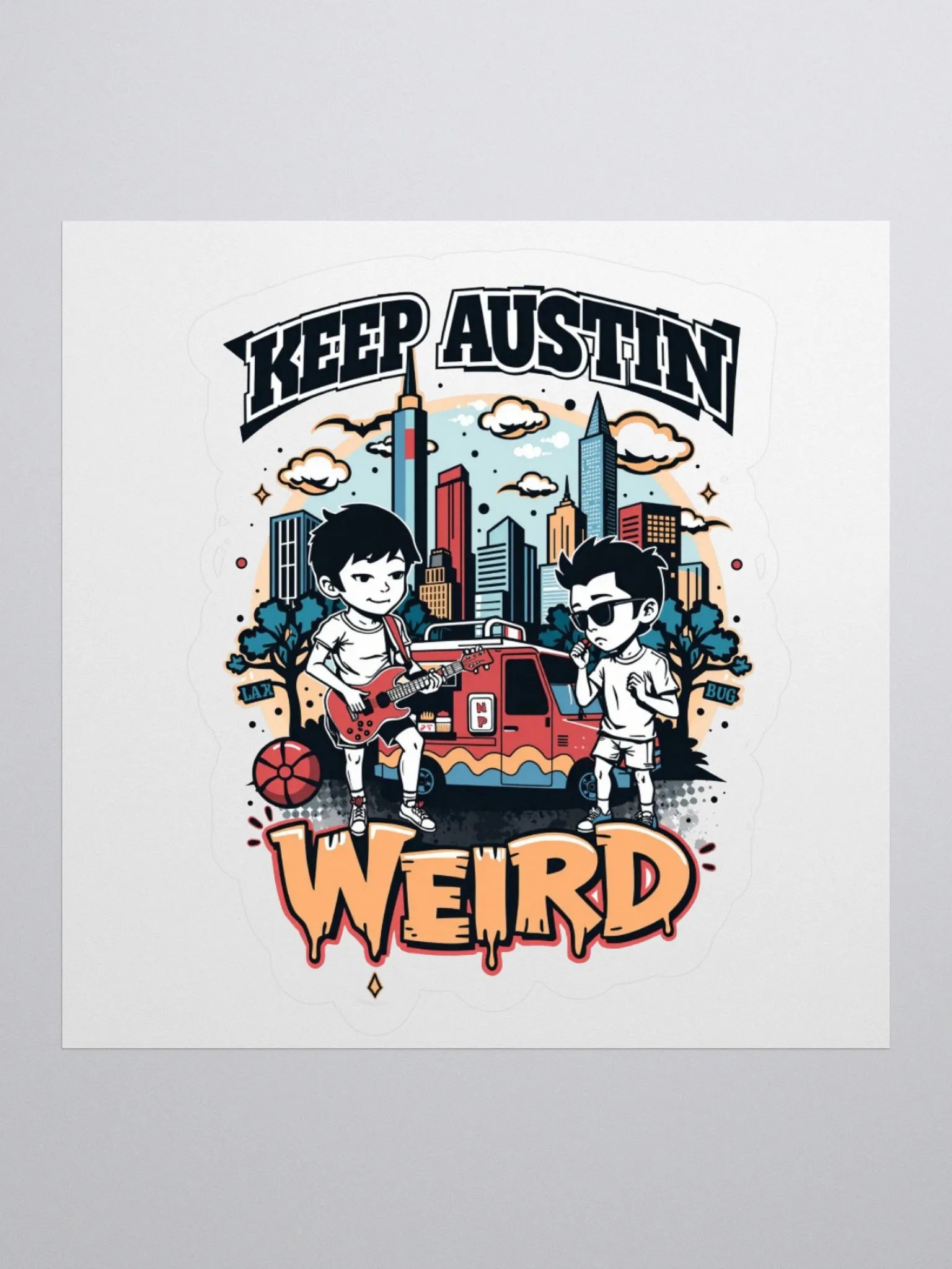Keep Austin Weird Music Scene Stickers product image (3)