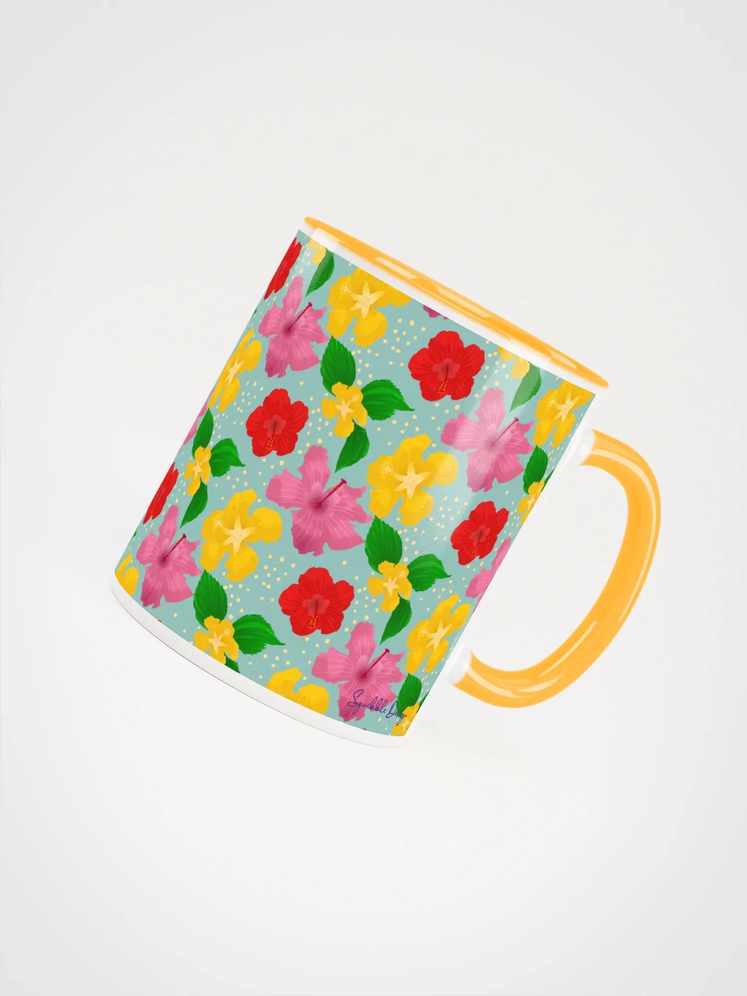 Hibiscus Flower Pattern Mug product image (4)