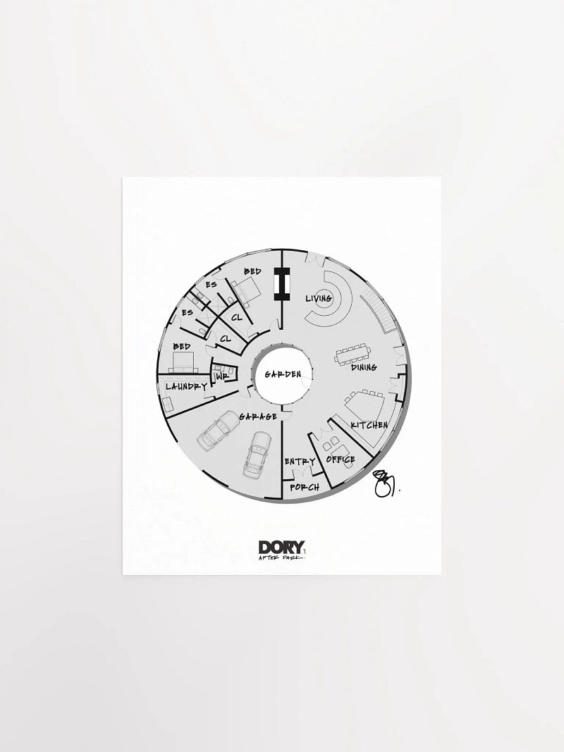 Alphabet Floor Plan Poster - O