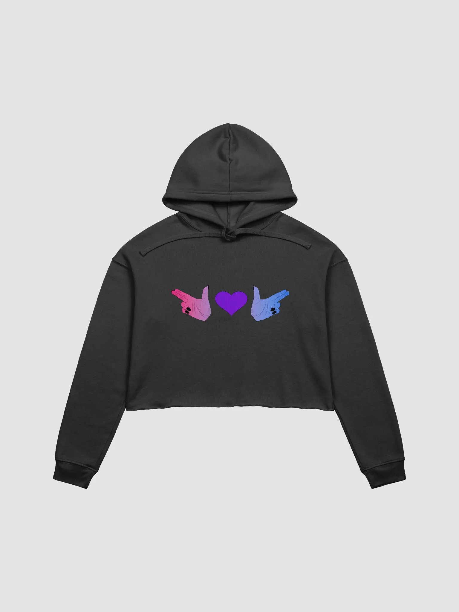 Finger Guns (bi flag) Crop Hoodie product image (1)