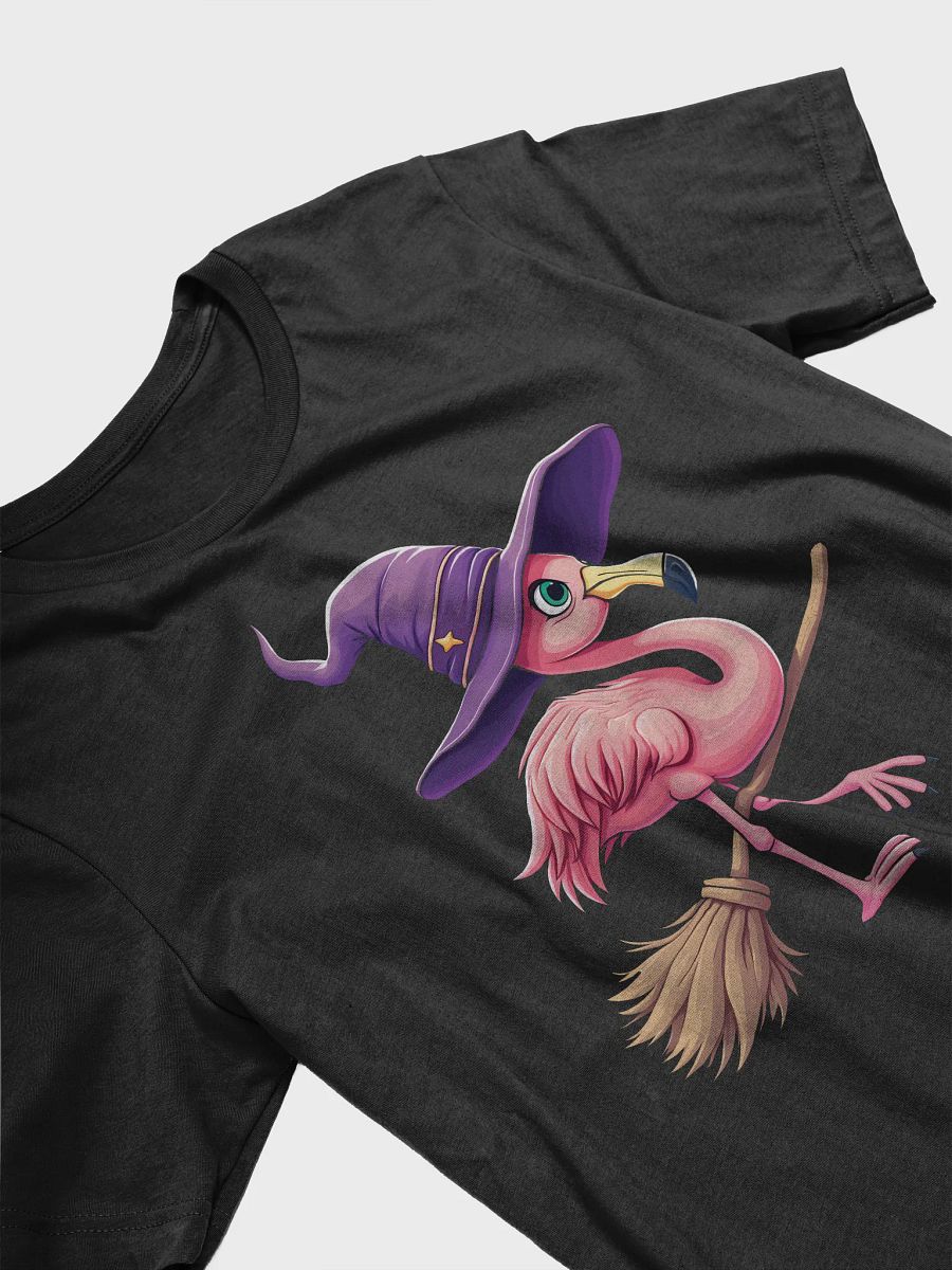 Flamingo Witch Halloween T-Shirt product image (13)