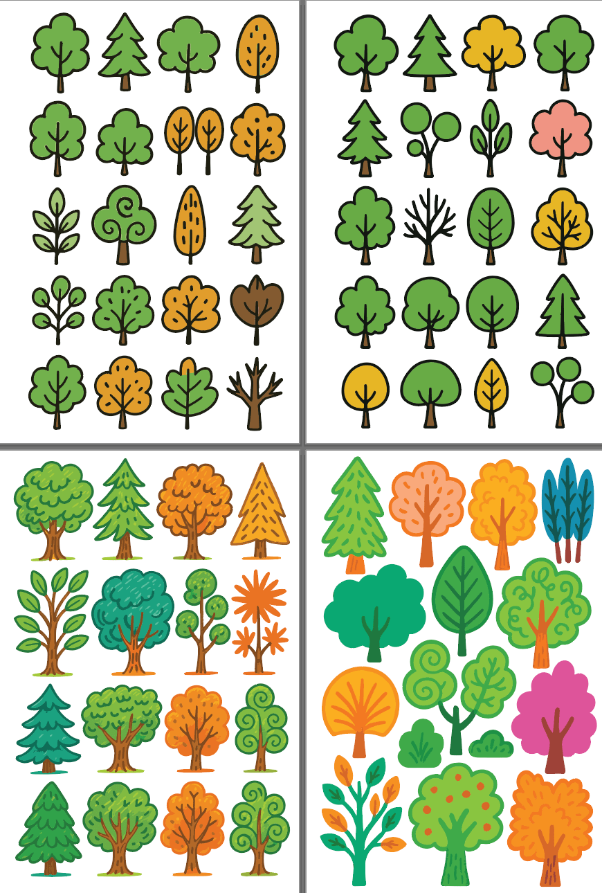 400+ Trees and Leaves Doodles to Unleash Your Creativity product image (3)