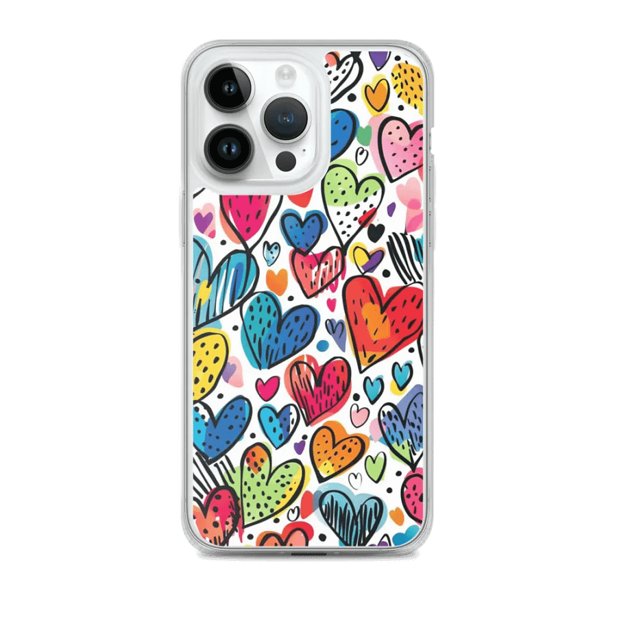 Vibrant Hearts iPhone Case product image (2)