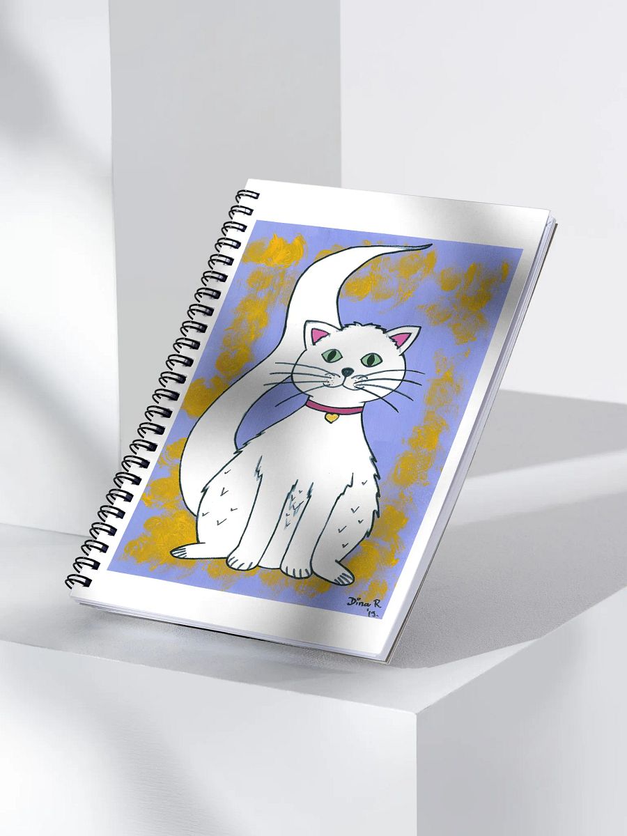 Cat (art by Dina R.) acrylic painting picture - Spiral Notebook product image (3)