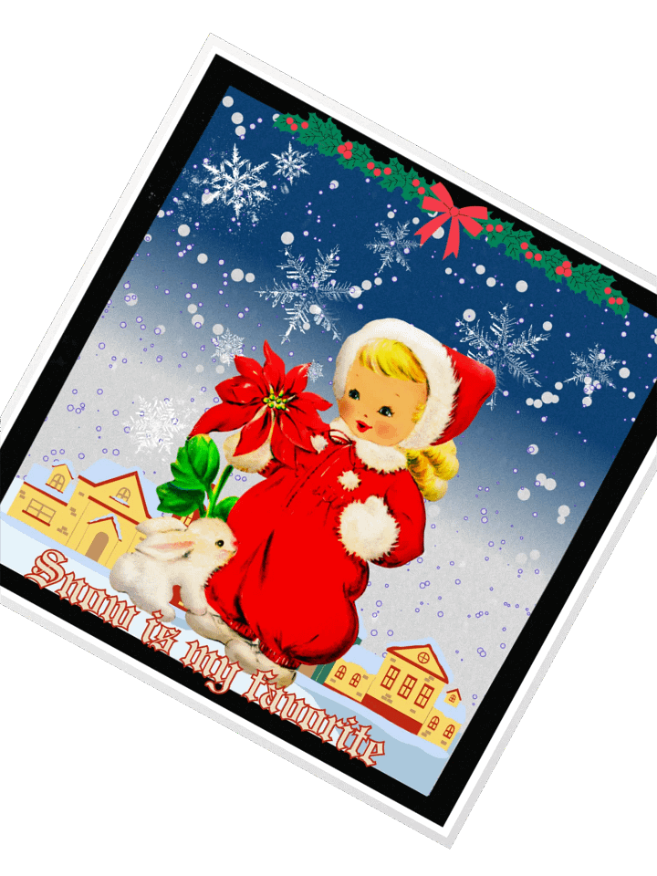 Snow is My Favorite, Retro Baby Sticker product image (1)