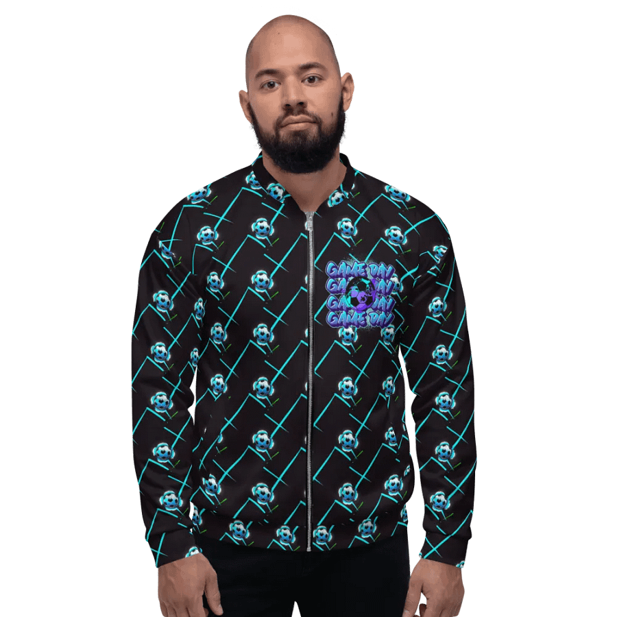 Game Day Soccer European Football All Over Print Bomber Jacket product image (5)