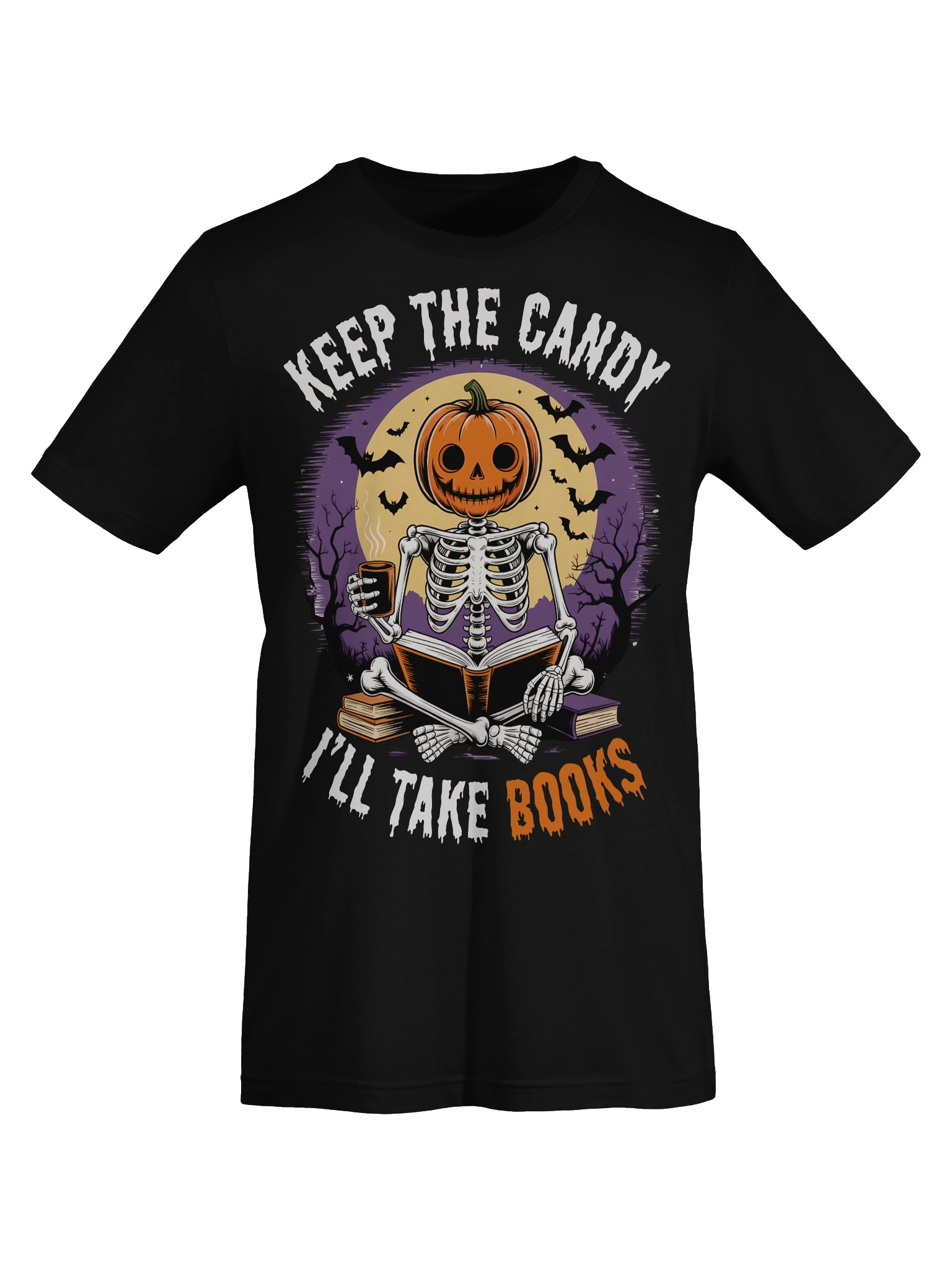 Spooky Book Lovers "I'll Take Books" Halloween T-Shirt product image (7)