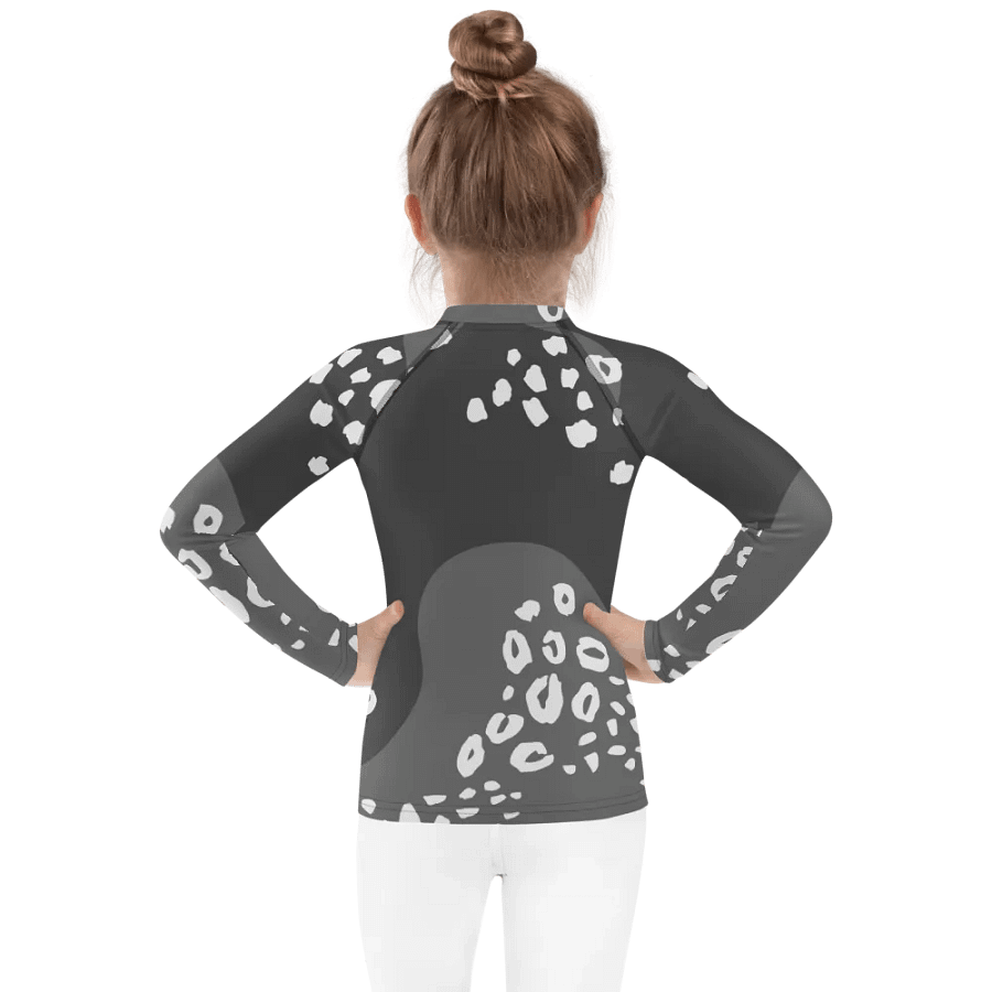 Grey Swirls Kids Rash Guard product image (2)