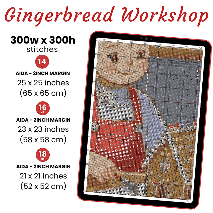 Children's Gingerbread Workshop Cross Stitch product image (2)