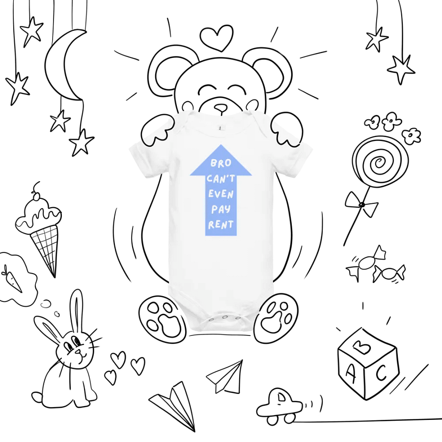 Bro can't even pay rent - baby onesie product image (7)