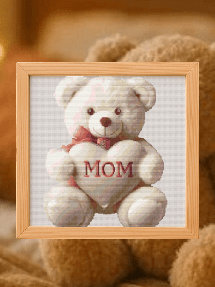 Moms Teddy Cross Stitch Pattern product image (1)