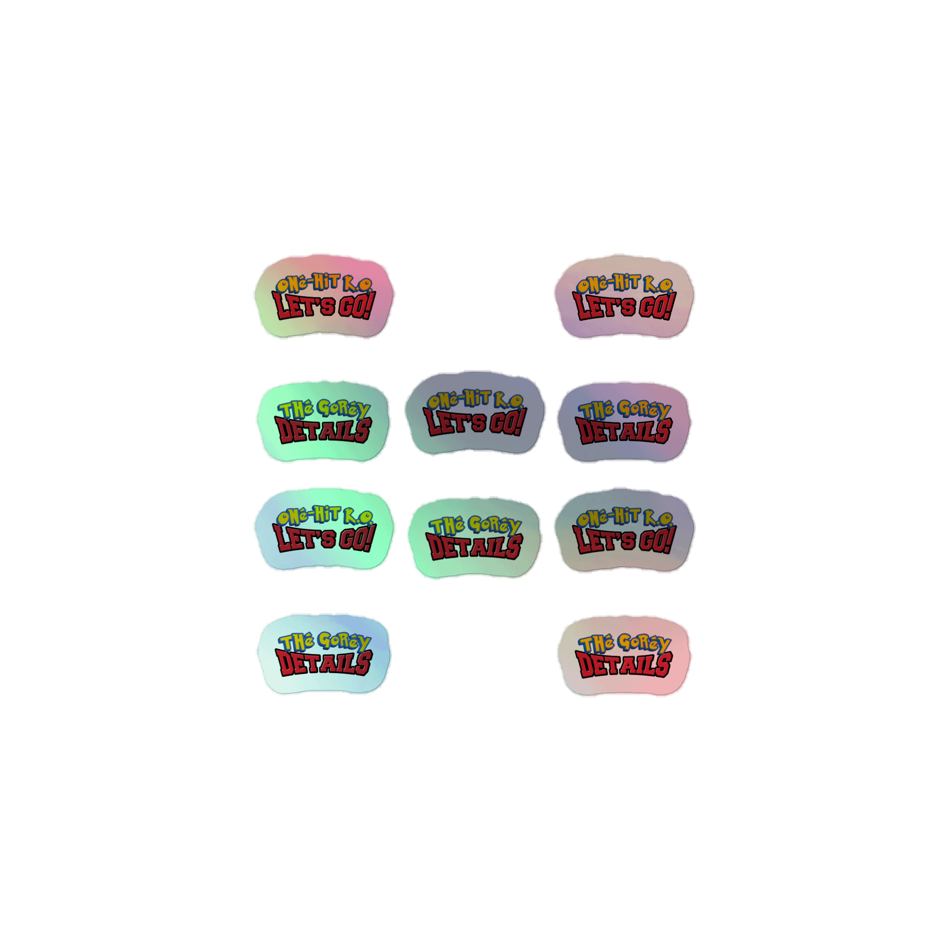 One-Hit K.O. Let's Go! - Kiss-Cut Holographic Sticker Sheet product image (1)