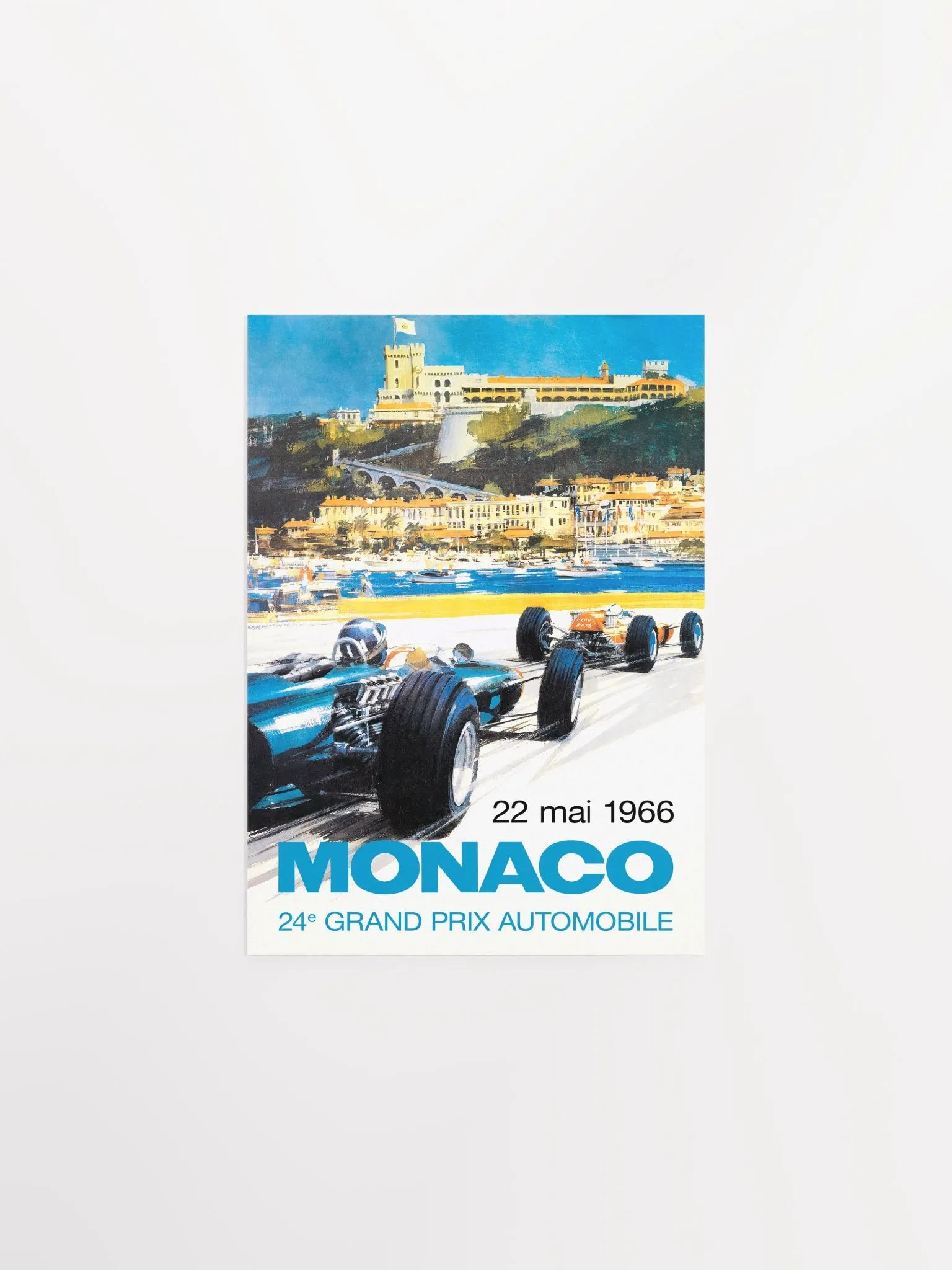 Monaco Vintage F1 Grand Prix, 1966 poster — Vintage Formula 1 poster, Monaco Grand Prix poster, retro travel poster, retro travel art product image (7)
