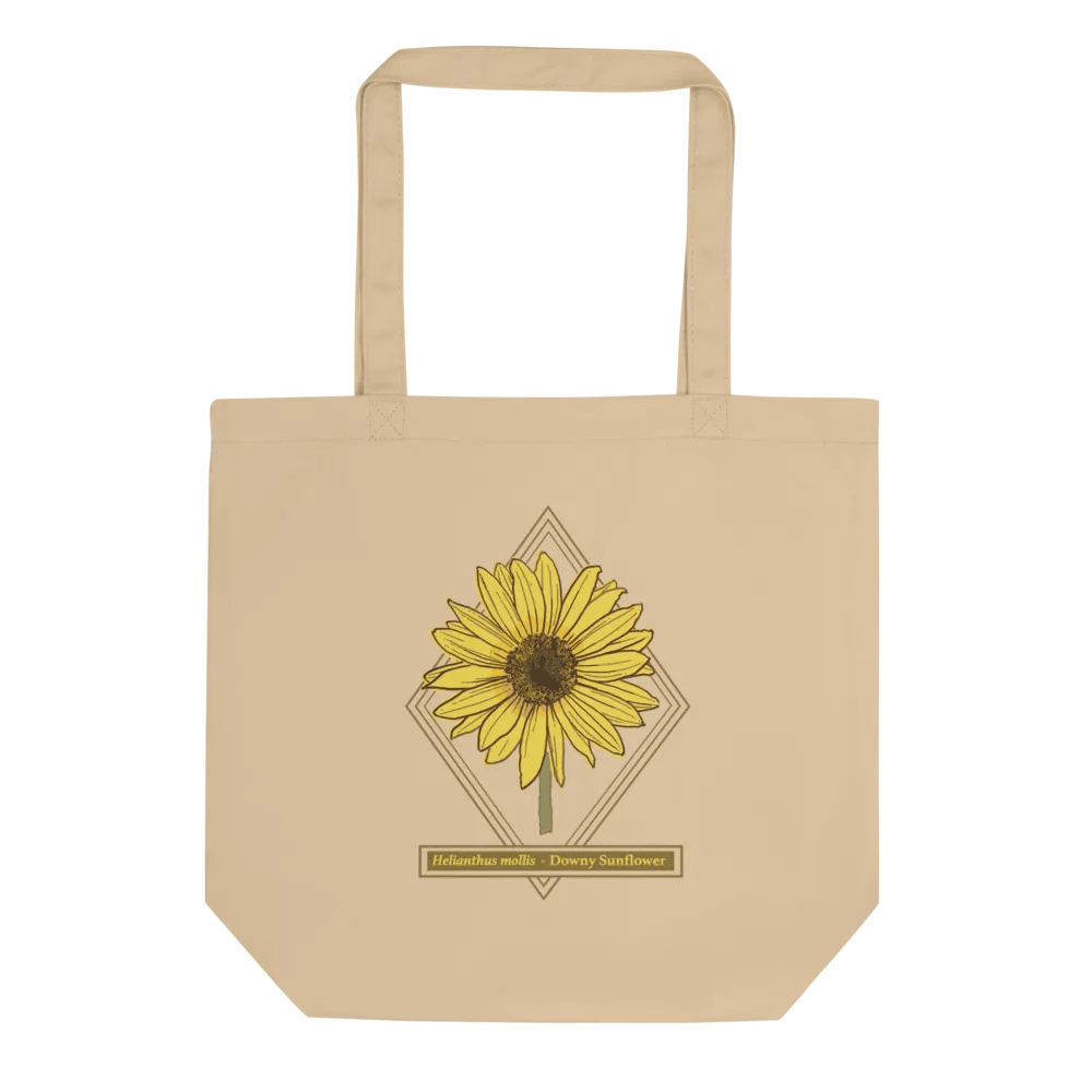 Helianthus Sunflower Organic Cotton Tote Bag in Tan product image (2)