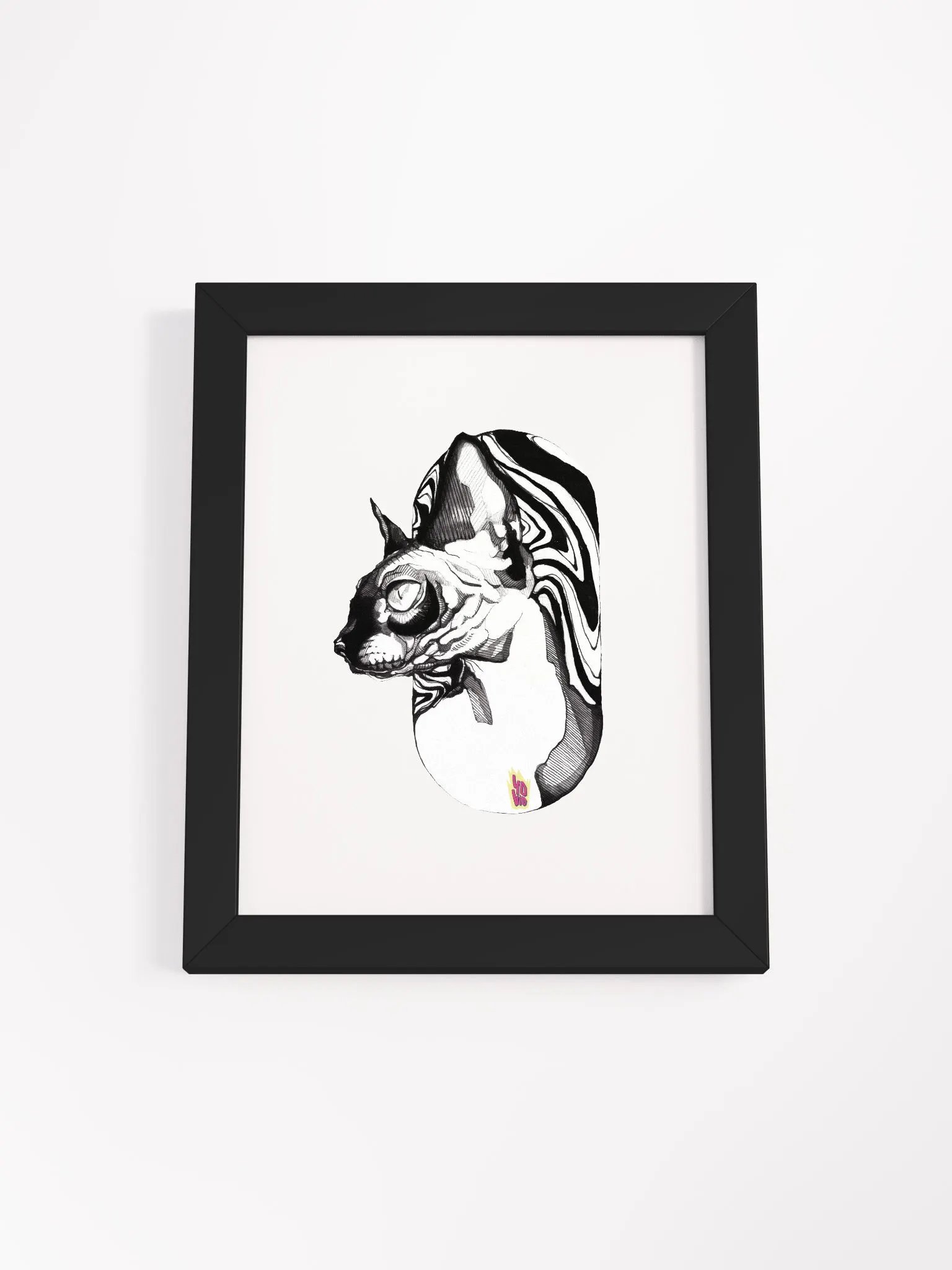 (Cuadro) SUMINAGASHI BLACK CAT product image (2)