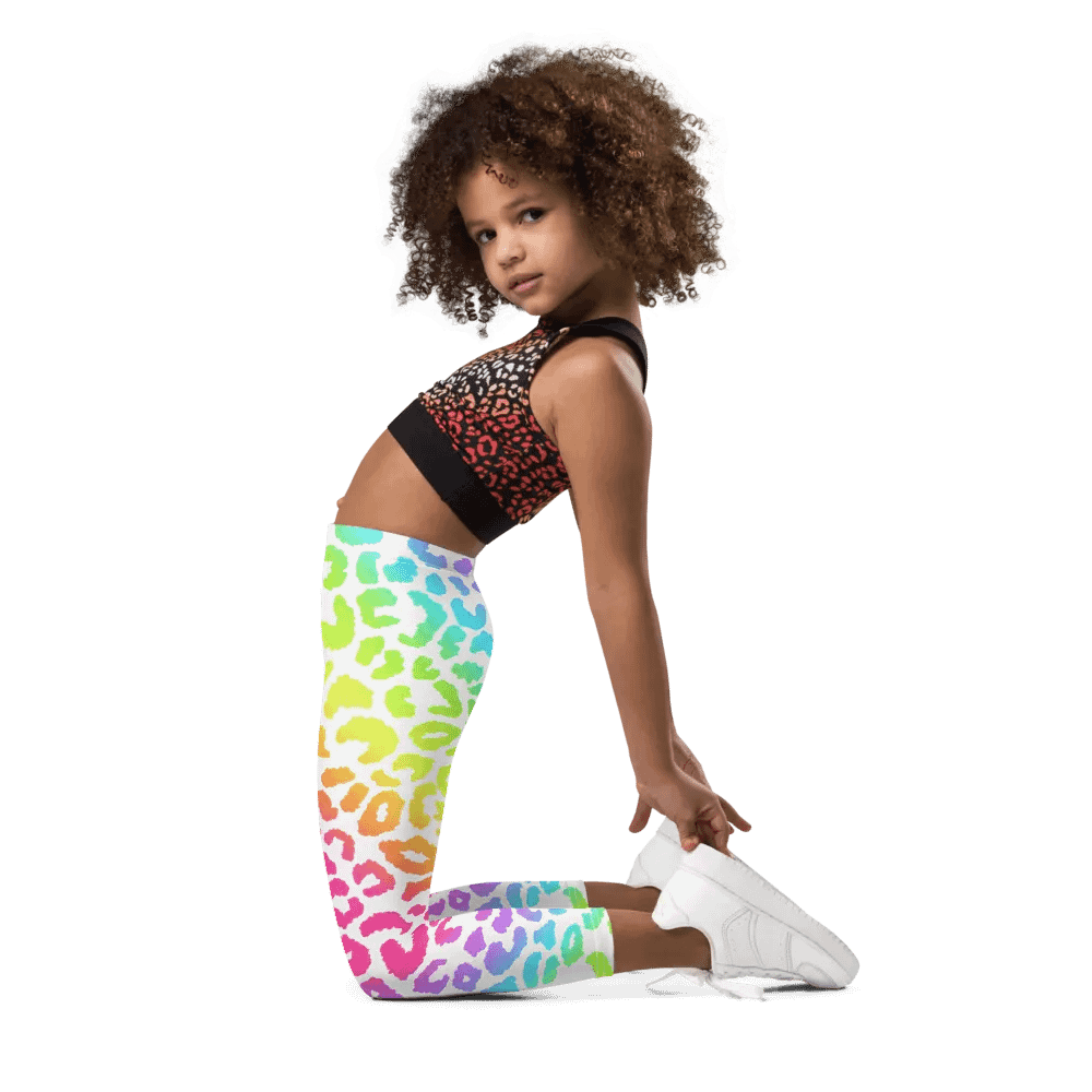 Super Fun Leggings for Girls with stripes, Wild Leopard Collection product image (5)