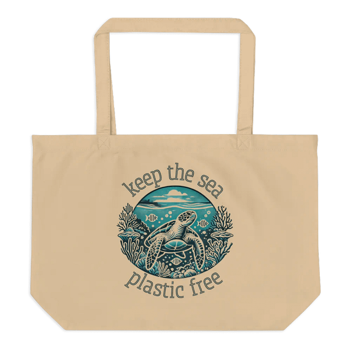 Sunlit Sea Turtle Organic Tote product image (2)