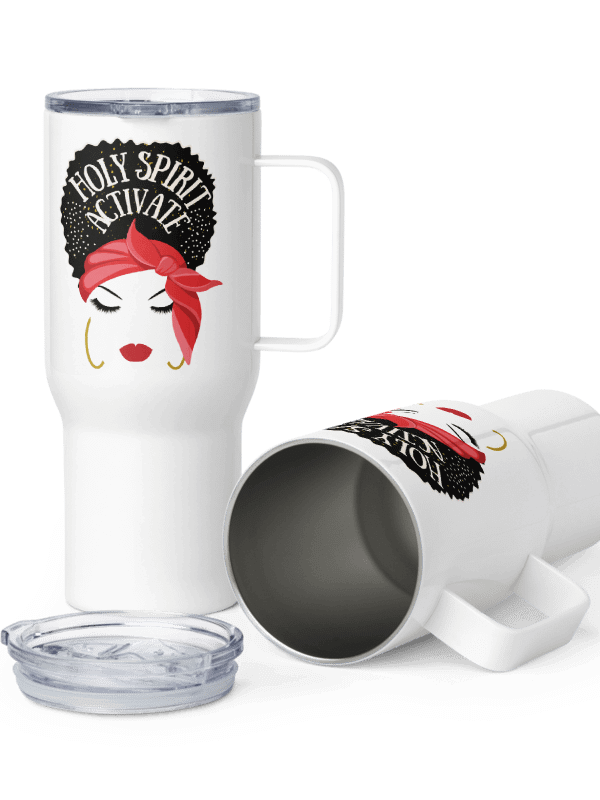 Red- Holy Spirit Activate 25 OZ Stainless Steel Tumbler With Handle product image (4)