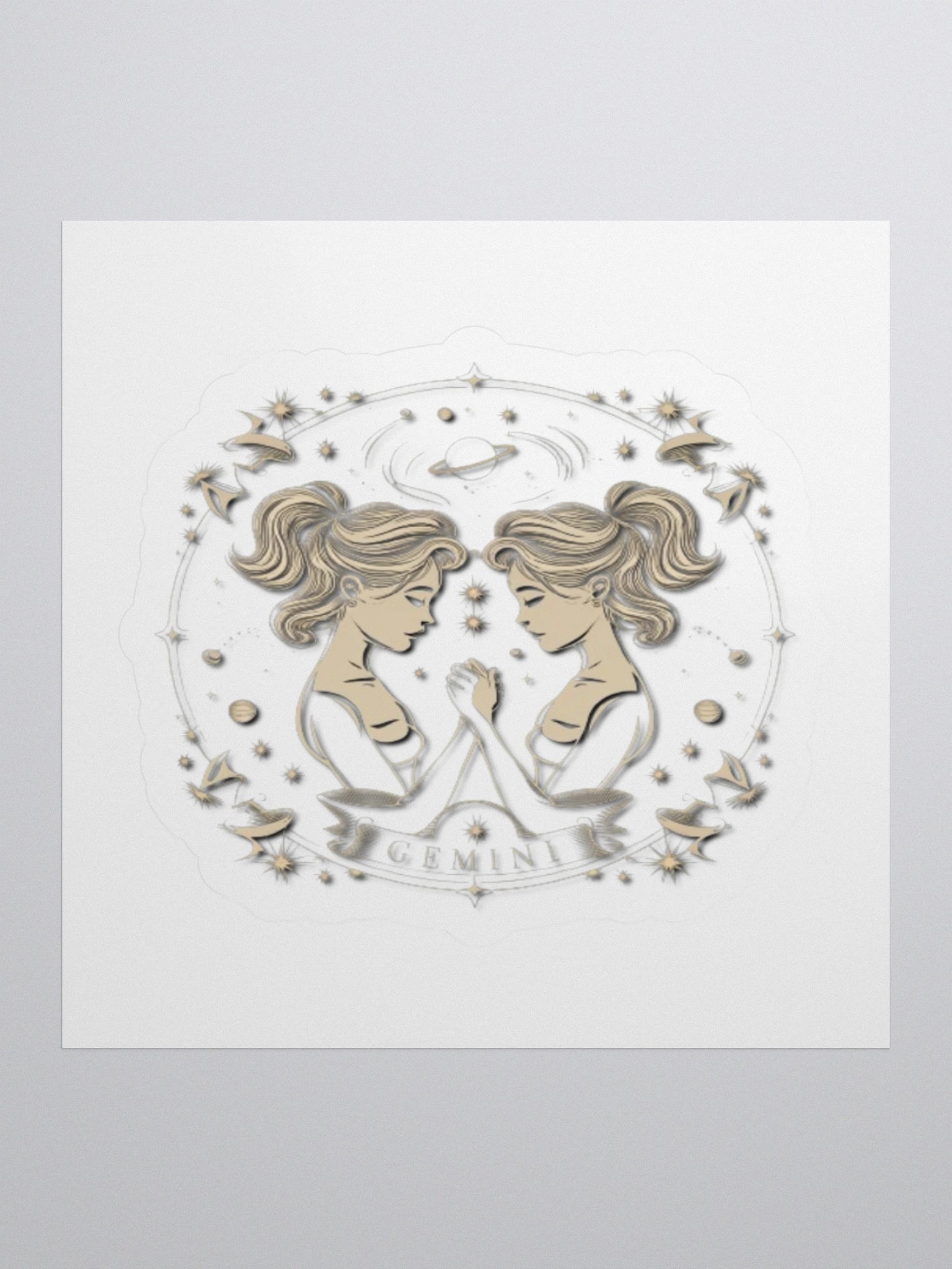 Gemini Celestial Kiss-Cut Sticker product image (2)