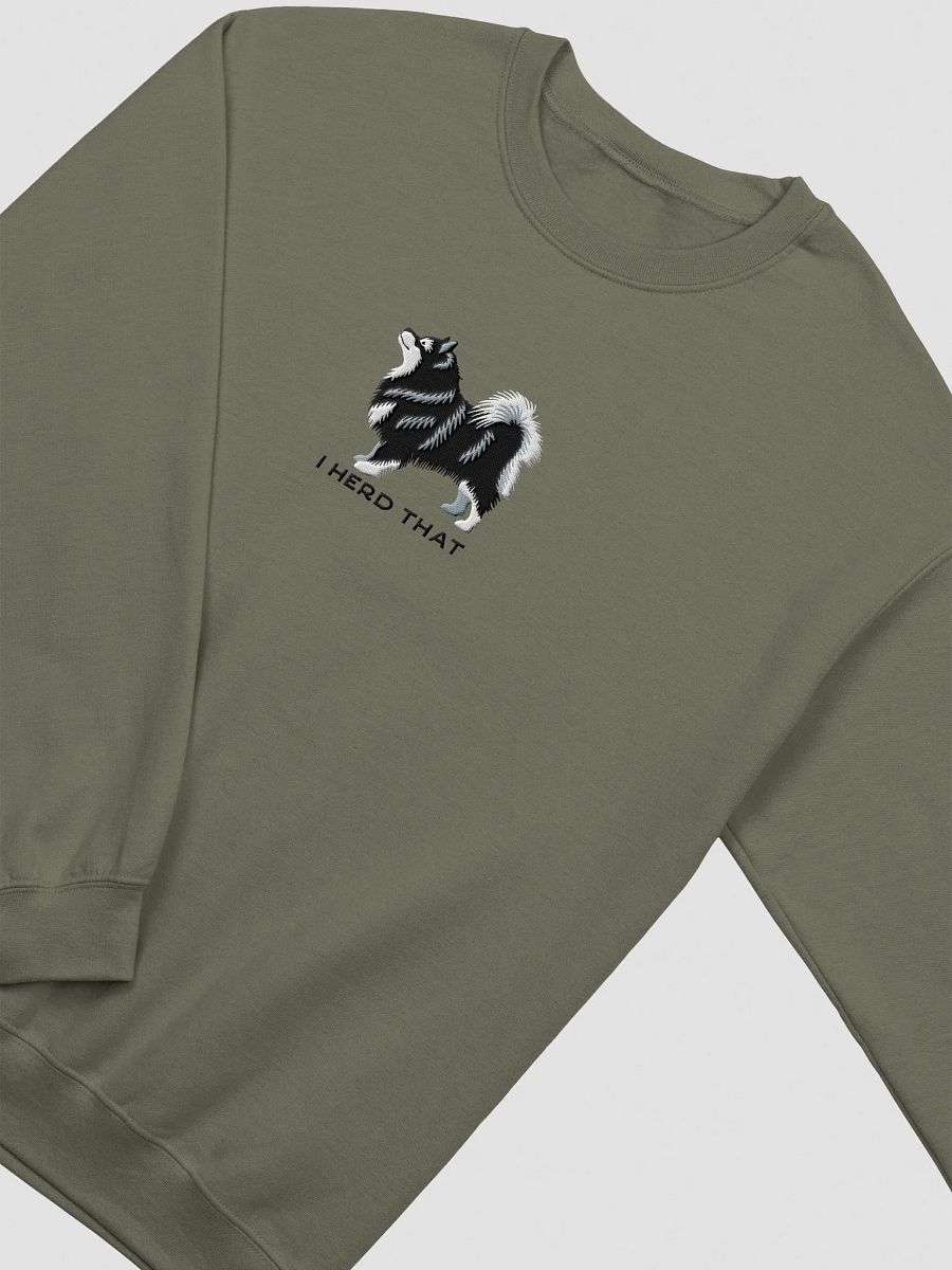 I Herd That Sweatshirt (Embroidered) of a Finnish Lapphund(Black) product image (9)