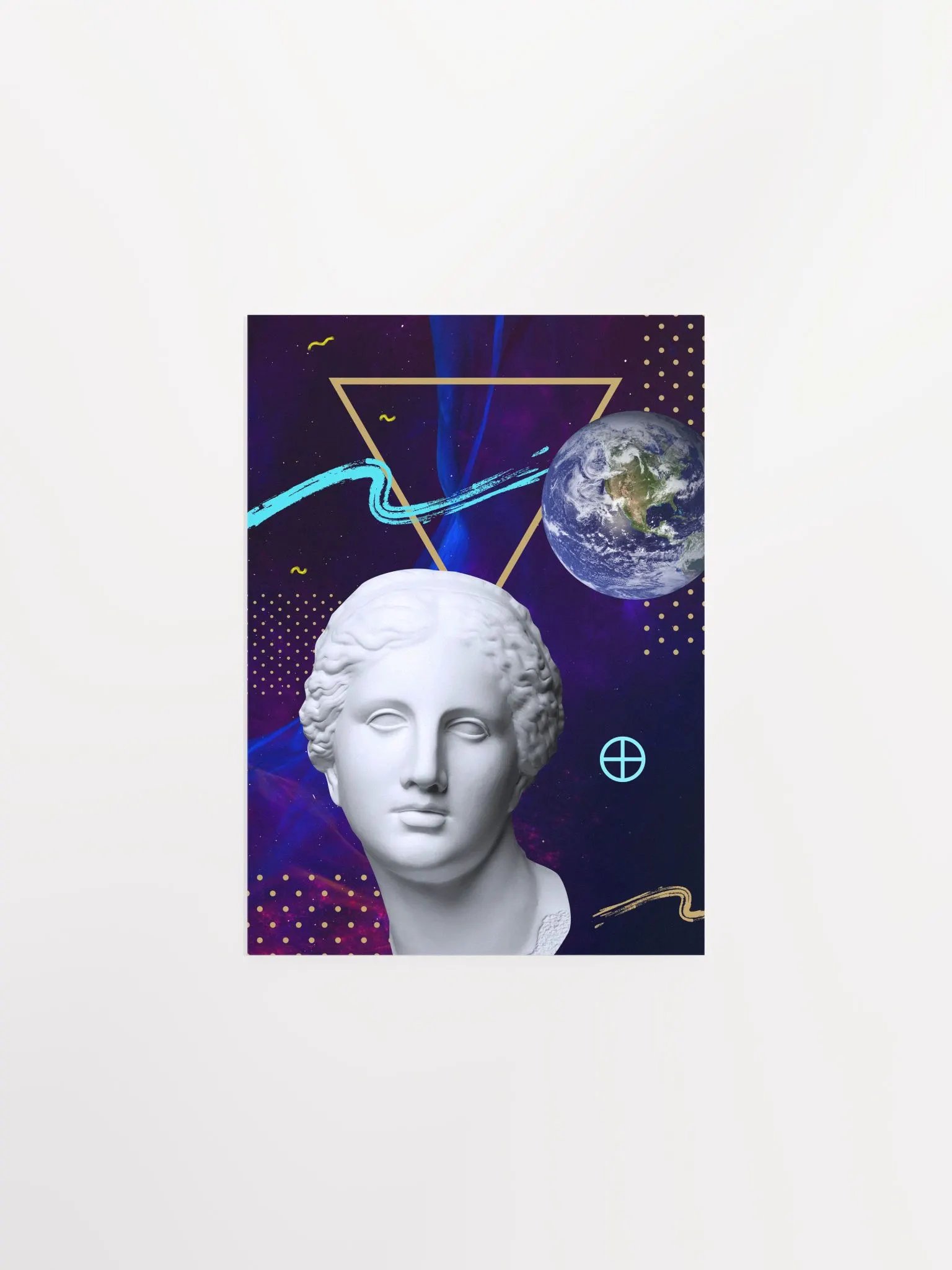 Synthwave Gods and Planets: Earth (Gaia, Terra) [synthwave/vaporwave/retrowave/cyberpunk] — aesthetic poster, retrowave poster, neon poster product image (7)
