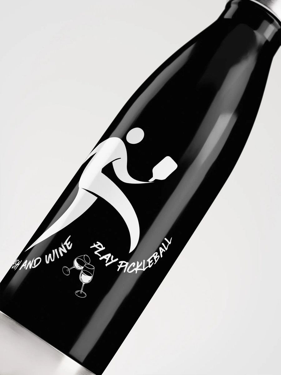 Smash and Wine, Play Pickleball Stainless Steel Water Bottle product image (5)