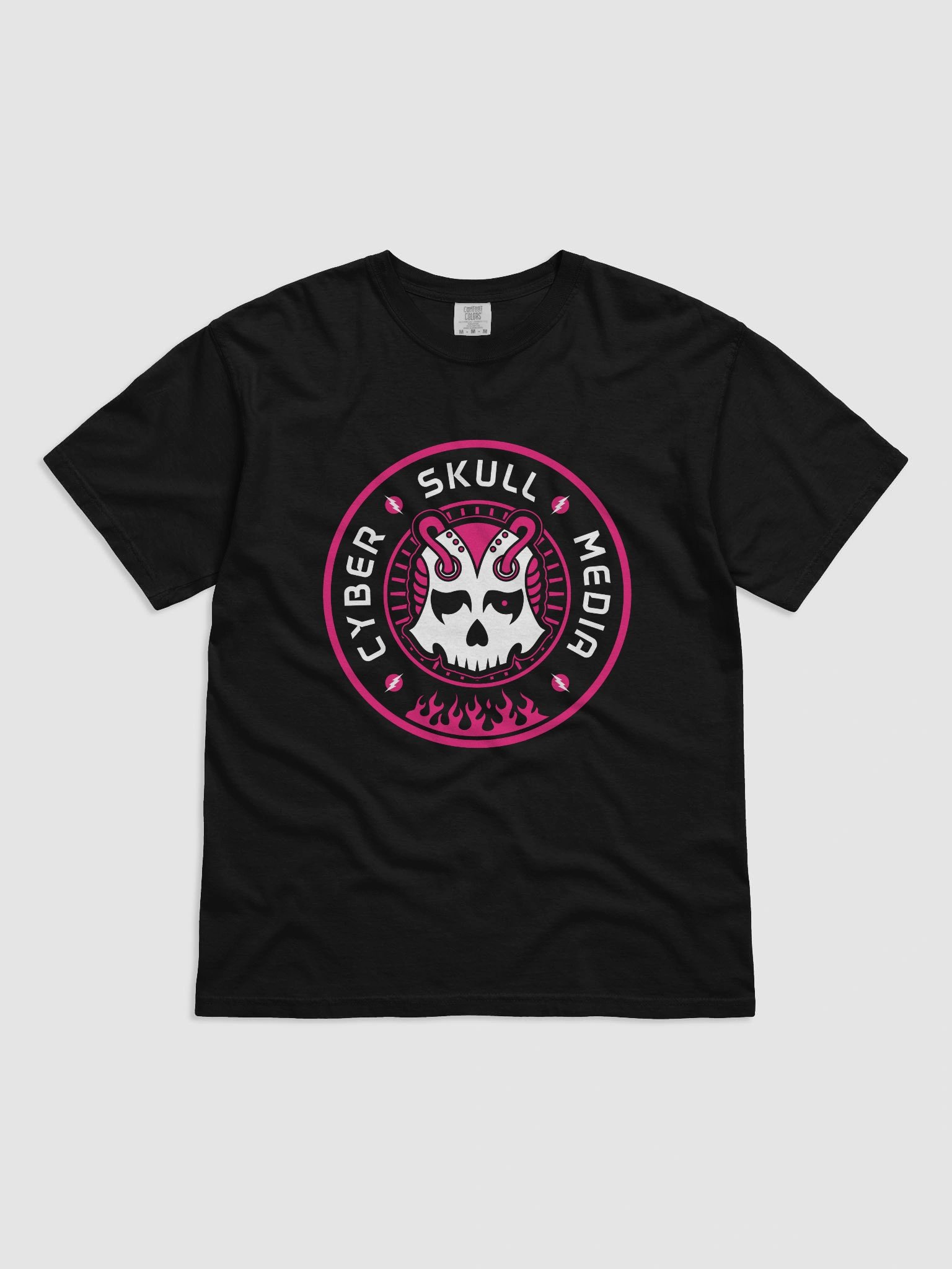 Cyber Skull Media Logo Tee | Pink (Premium) product image (1)