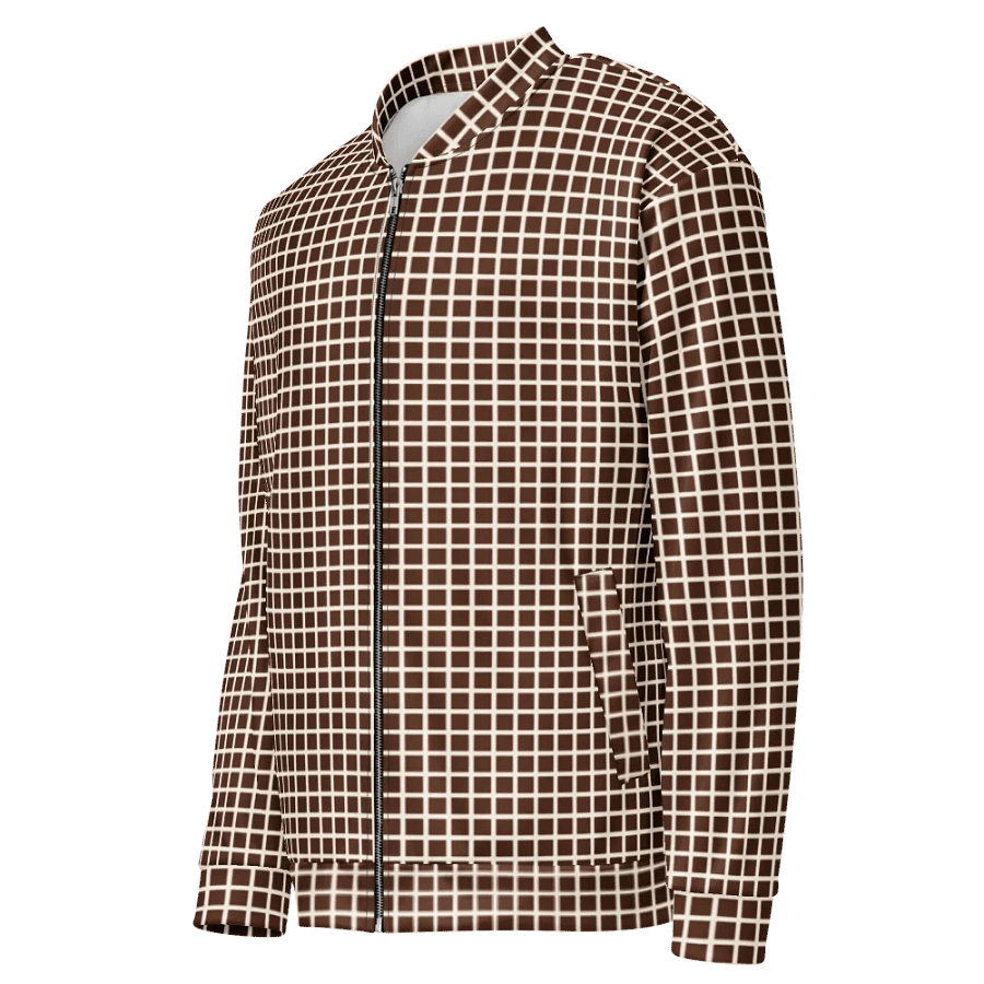 Graph Check Brown and Cream Bomber Jacket product image (7)