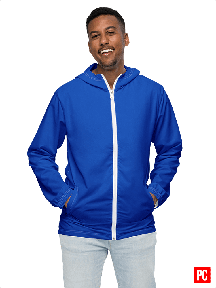 Plain Color Absolute Blue Windbreaker product image (3)